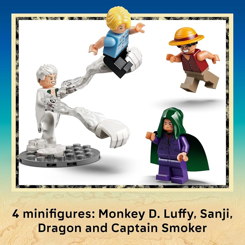 LEGO ONE PIECE Showdown with Captain Smoker 75642 Building Toys for Boys Girls Ages 9 Playset for Pretend Play 3 Character Minifigures 547 pieces Gift for Birthdays