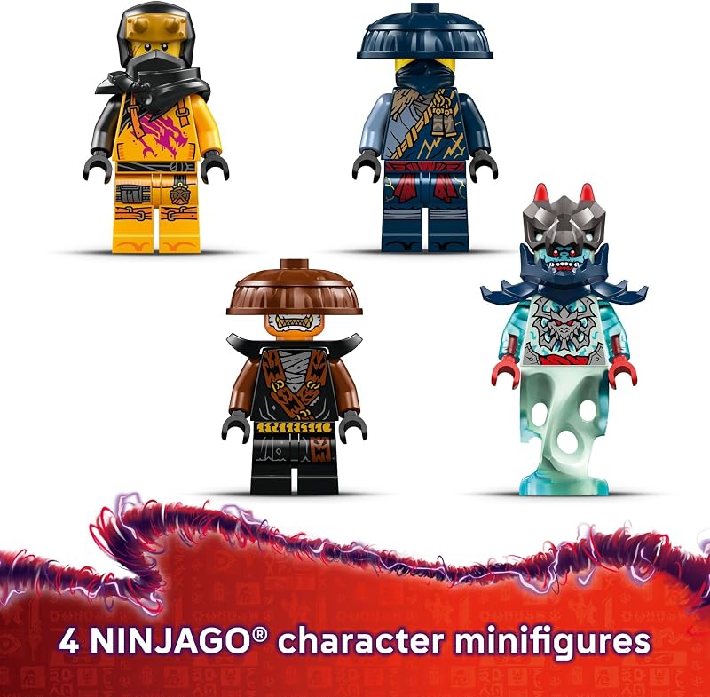 LEGO NINJAGO Rogues Mech Dragon Rider Building Toy Dragons Rising Play Set 4 Ninja Toy Minifigures for Boys Girls Ages 8 2 Ways to Build Play Gift Idea for Birthdays 71843