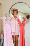 Alexea Pink Stripe Pajama Shorts