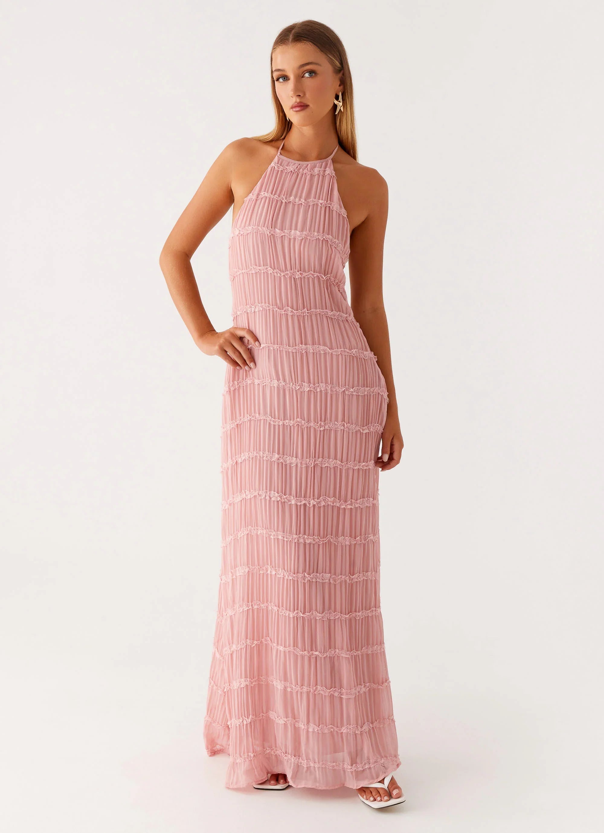 Aullie Maxi Dress Pink