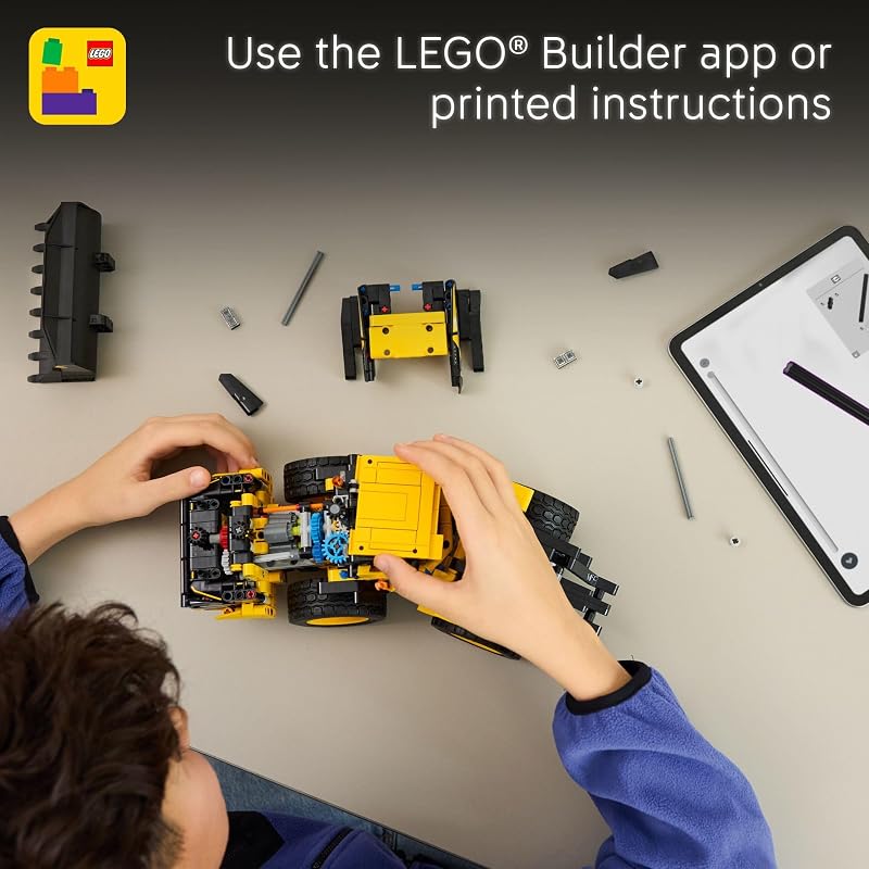 LEGO Technic Volvo L120 Electric Wheel Loader Construction Toy Pretend Play Building Set Great Birthday Gift for Boys Girls and Kids 9 Who Love Vehicle Playsets 42209