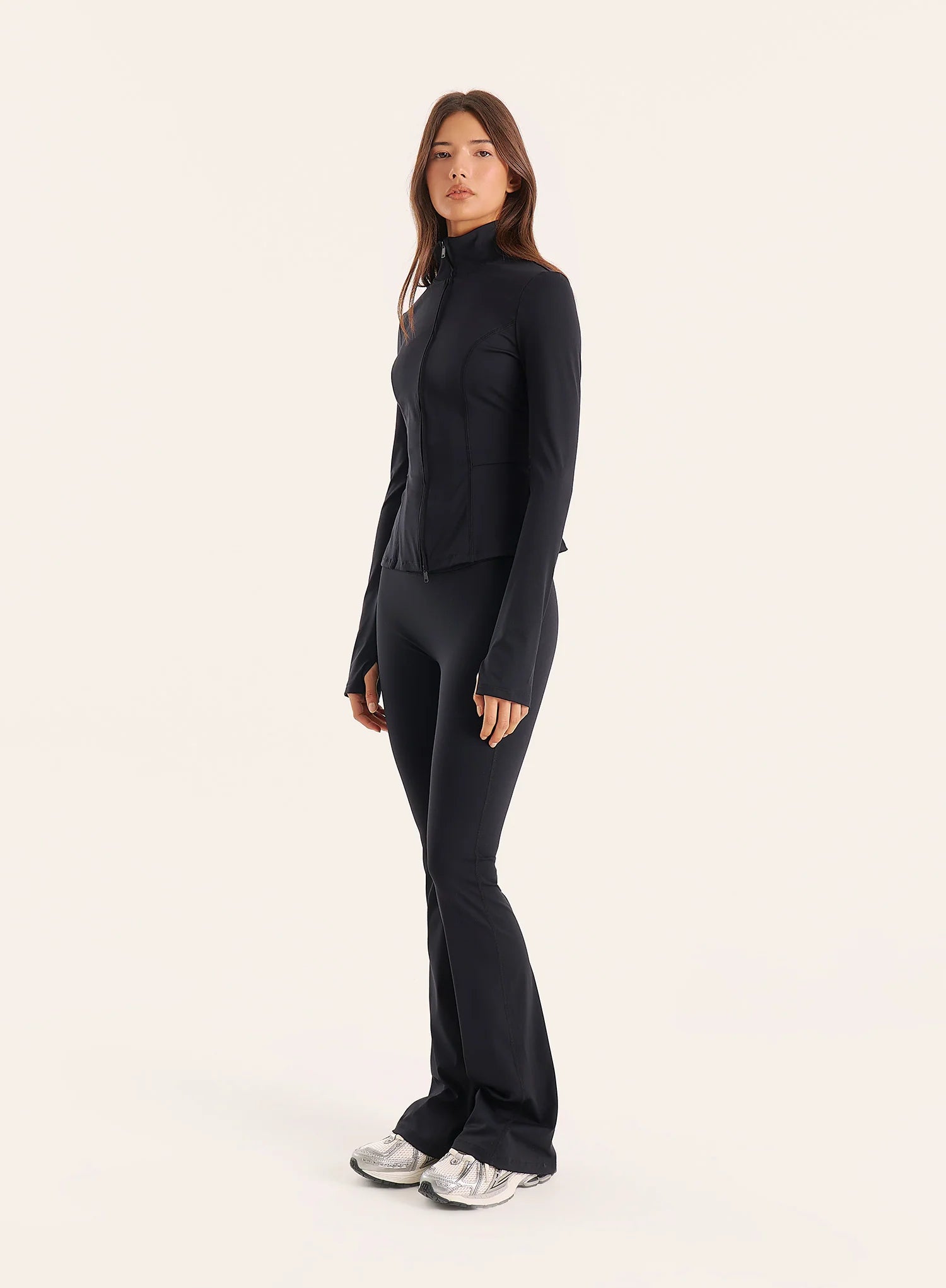 Black High Waisted Flared Yoga Pants