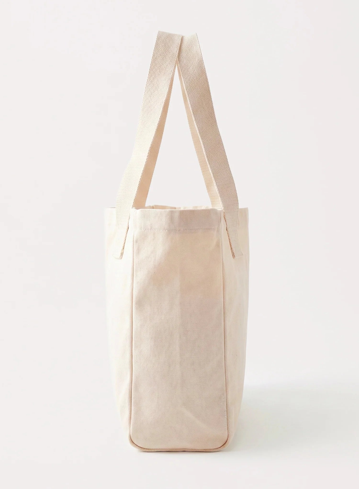 Cream Canvas Branded Tote Bag