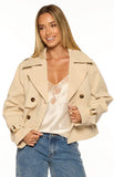 Wilda Cream Cropped Trench Coat PRE ORDER