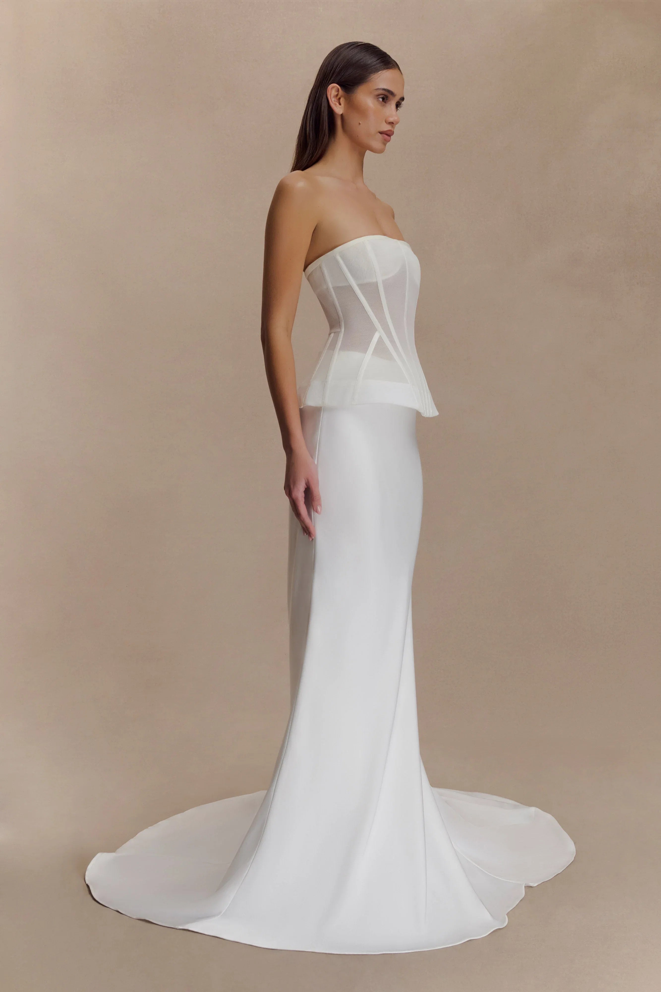 Zoe Structured Corset White