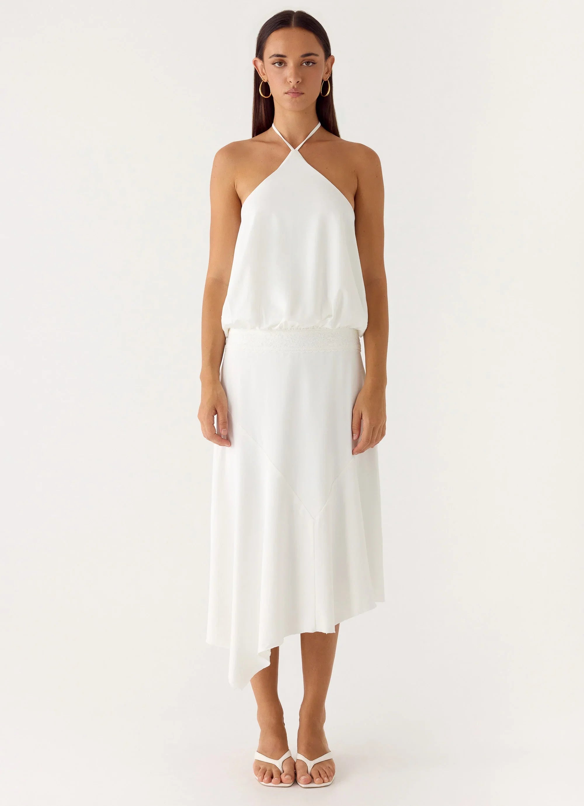 To The Girls Midi Dress White