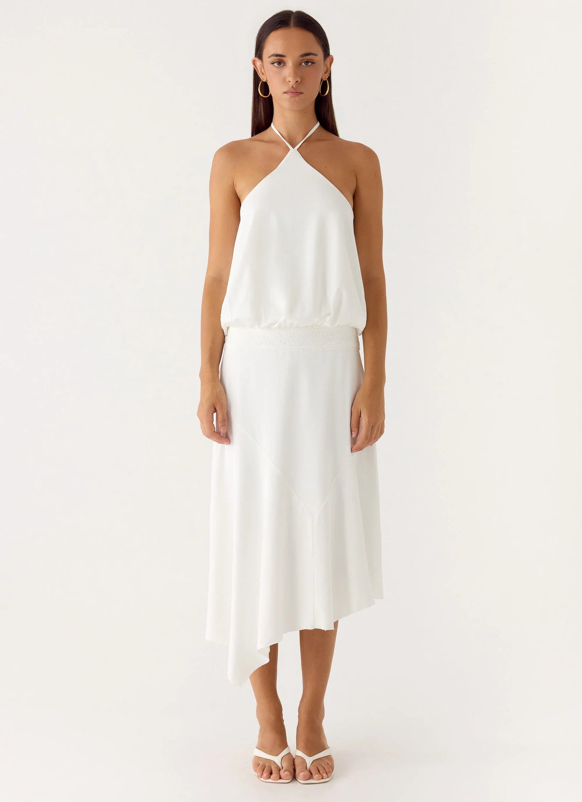 To The Girls Midi Dress White
