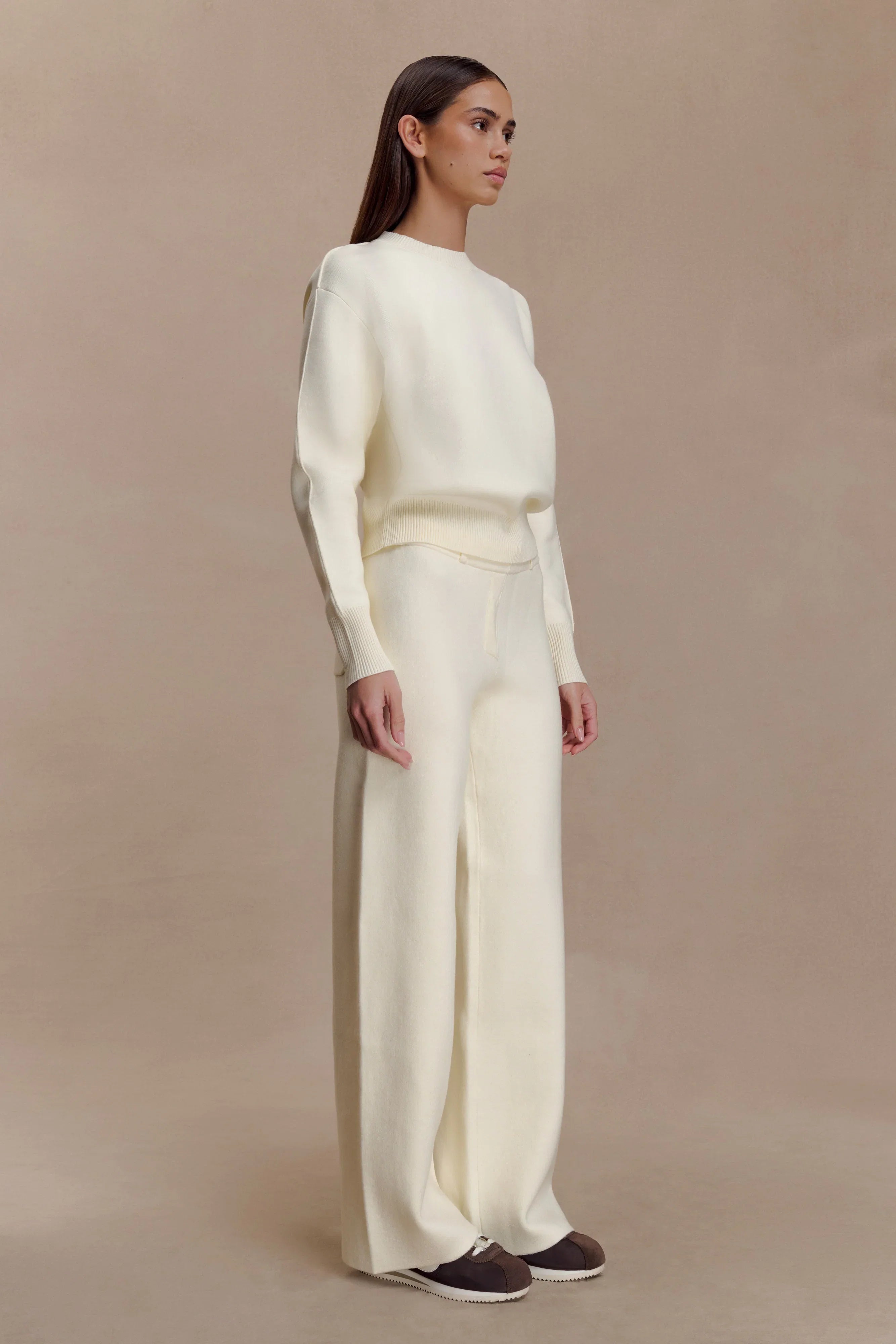 Lauren Knit Trouser Ivory