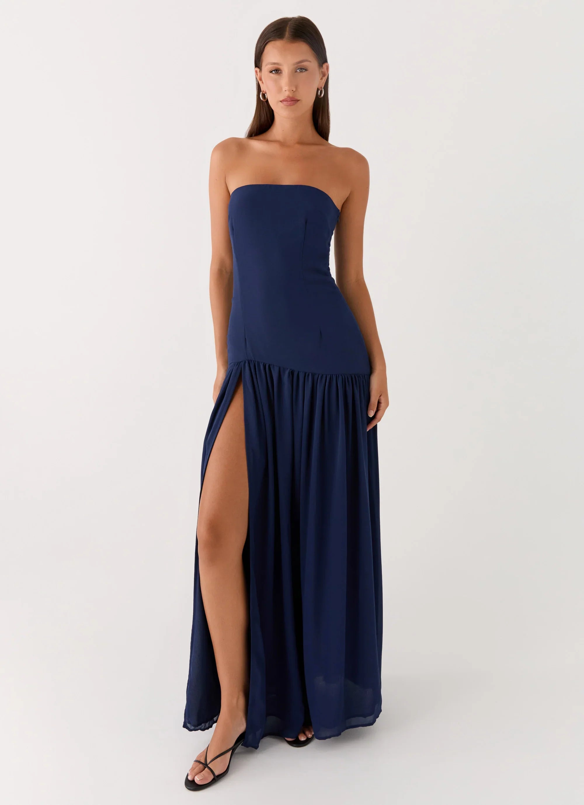 Eden Strapless Maxi Dress Navy