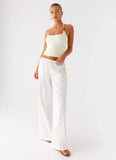 Oska Drawstring Pants White