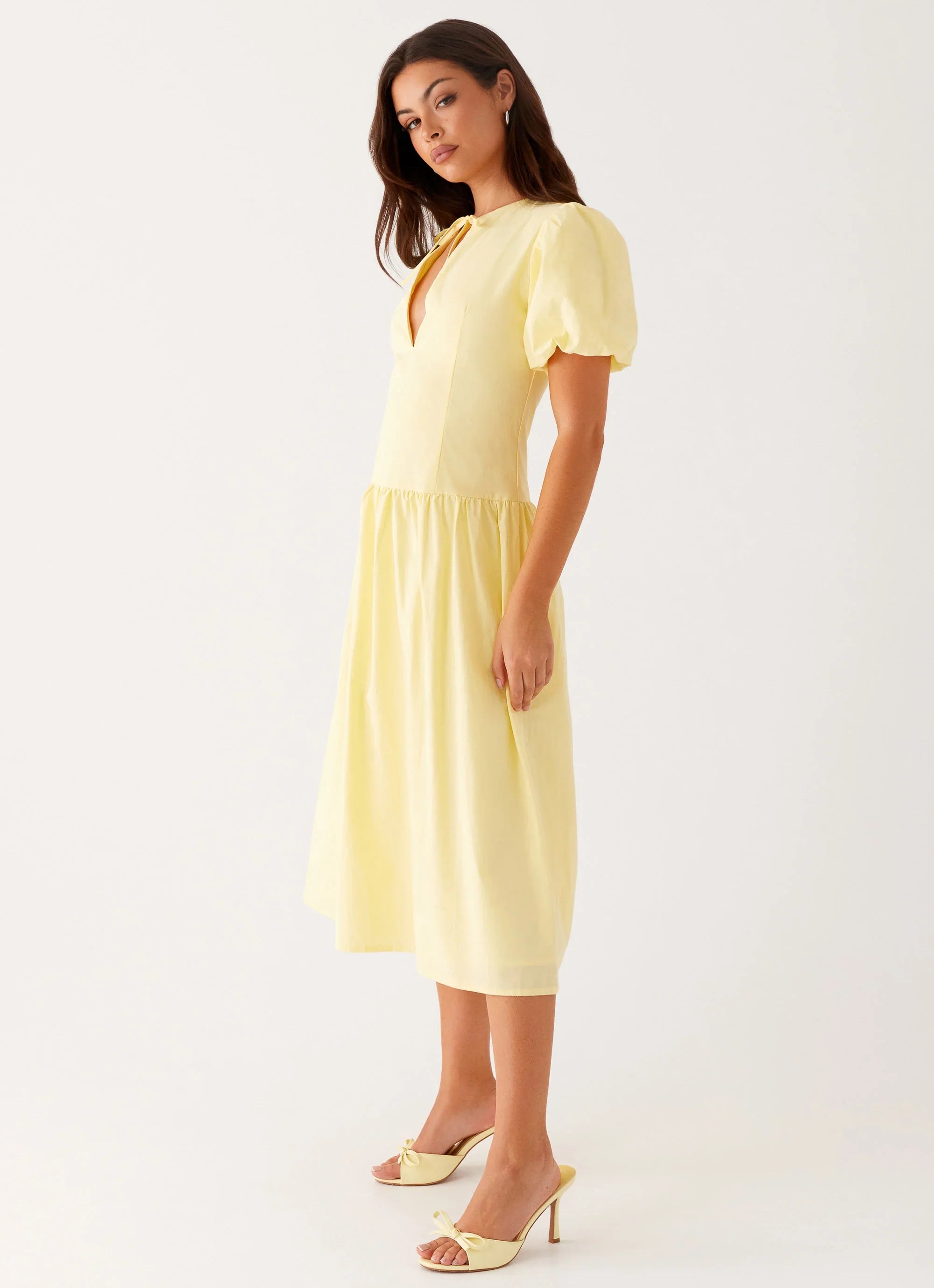 Reyna Midi Dress Yellow