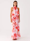 Diablo Backless Maxi Dress Blushing Blossom