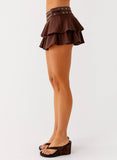 Prologue Belt Mini Skort Chocolate
