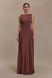 Marnie Modal Sleeveless Maxi Dress Chocolate
