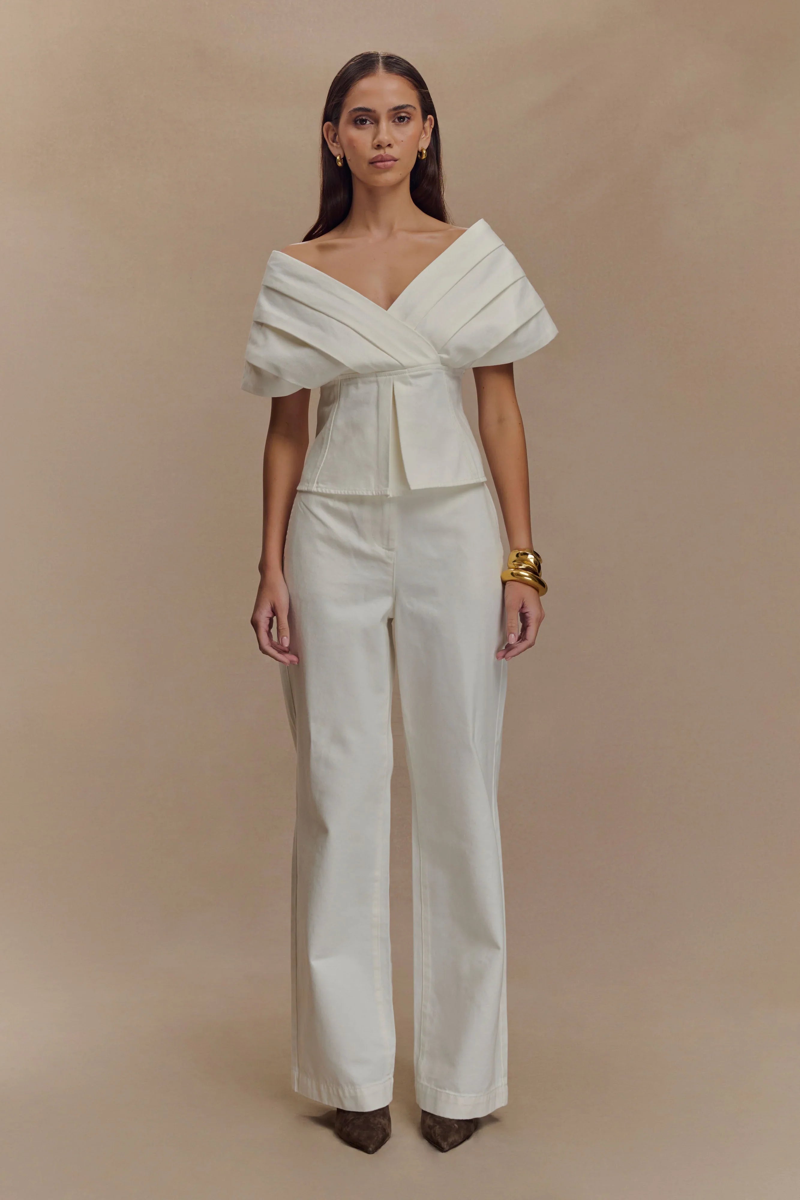 Rayne Wide Leg Denim Jeans White