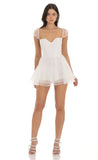 Corset A line Romper in White