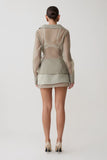Frankie Satin Mini Skirt Smoke