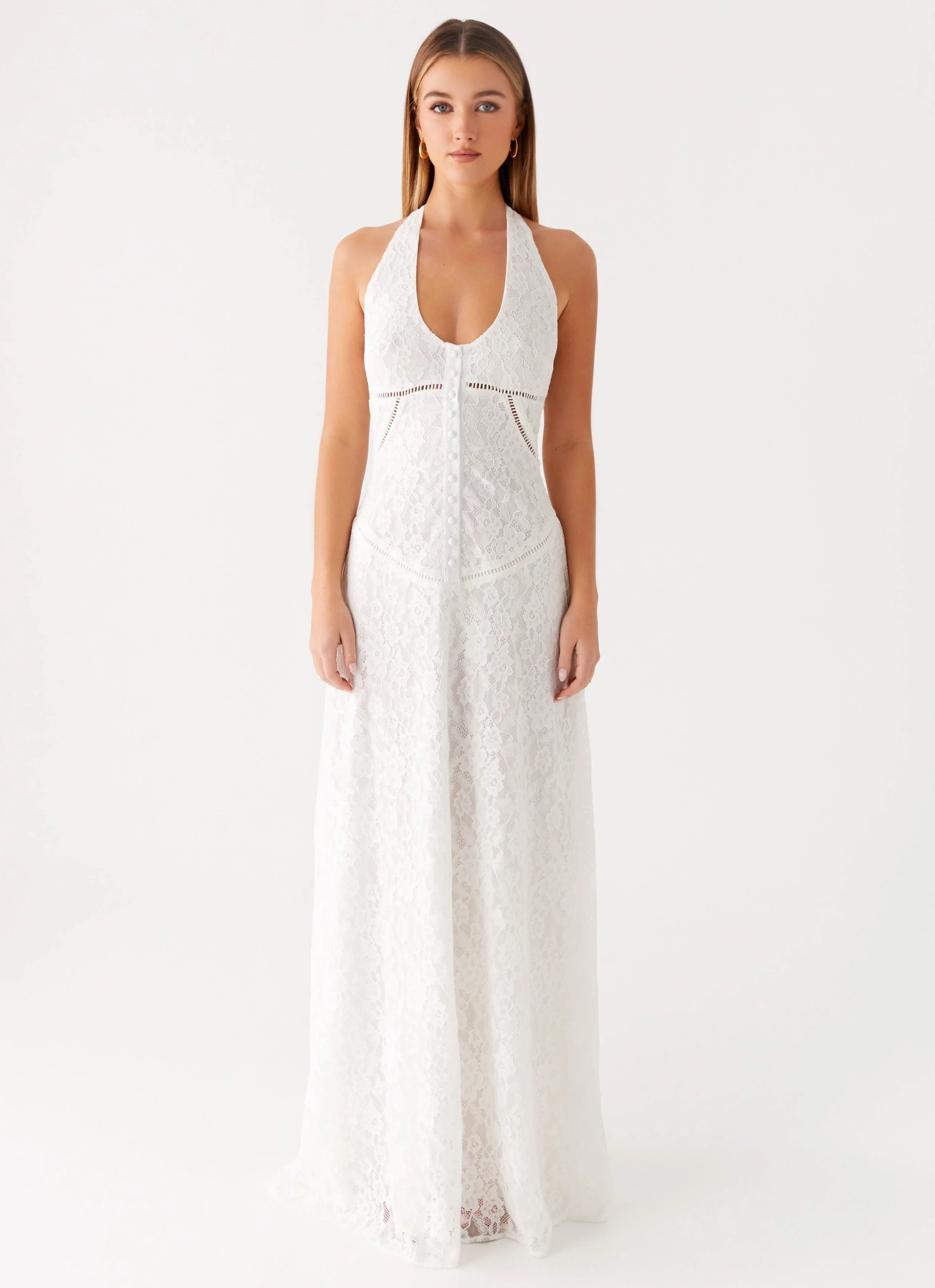 Ember Valley Cotton Maxi Dress Ivory