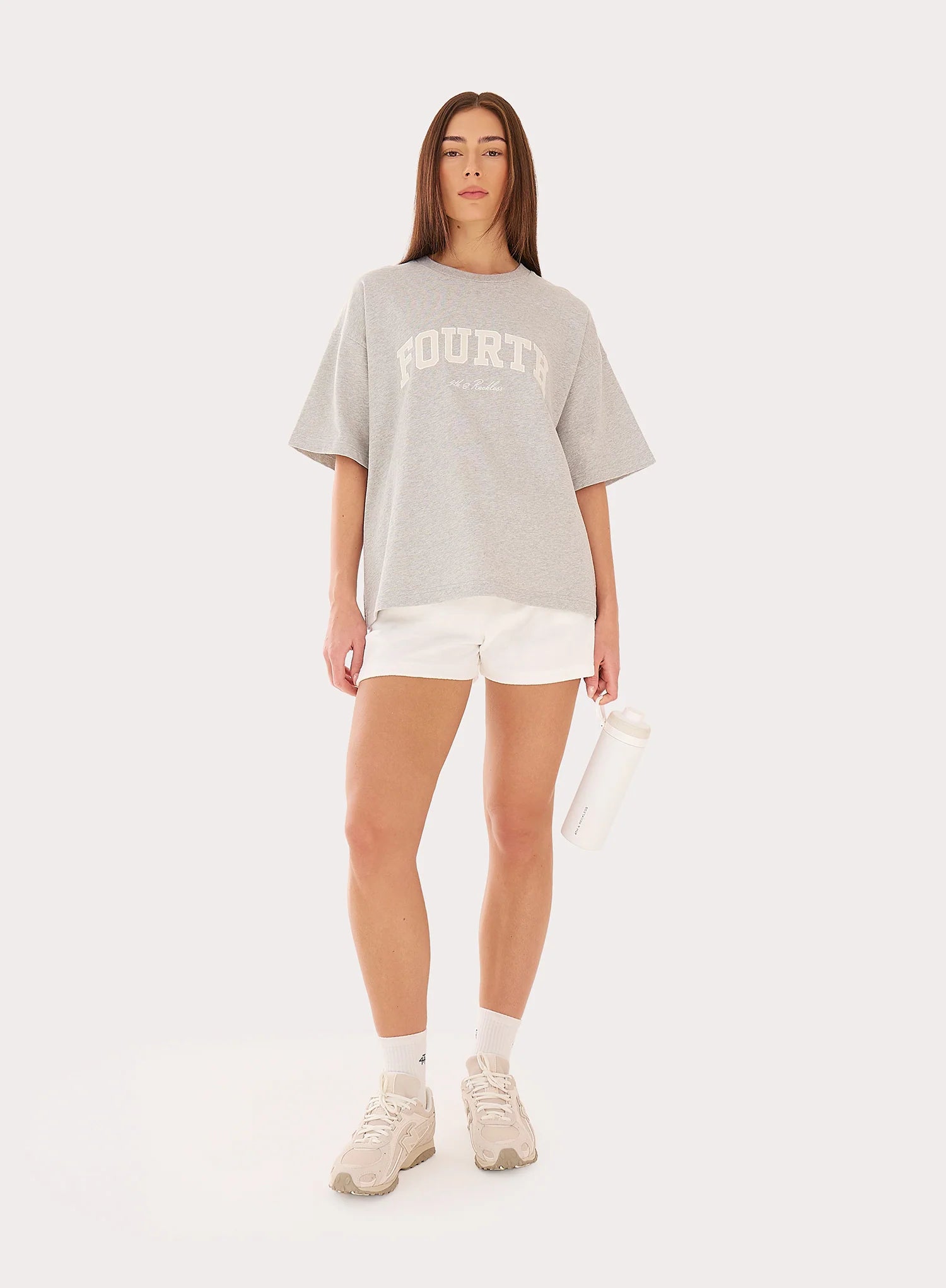 Grey Fourth Branded Cotton Oversized T Shirt