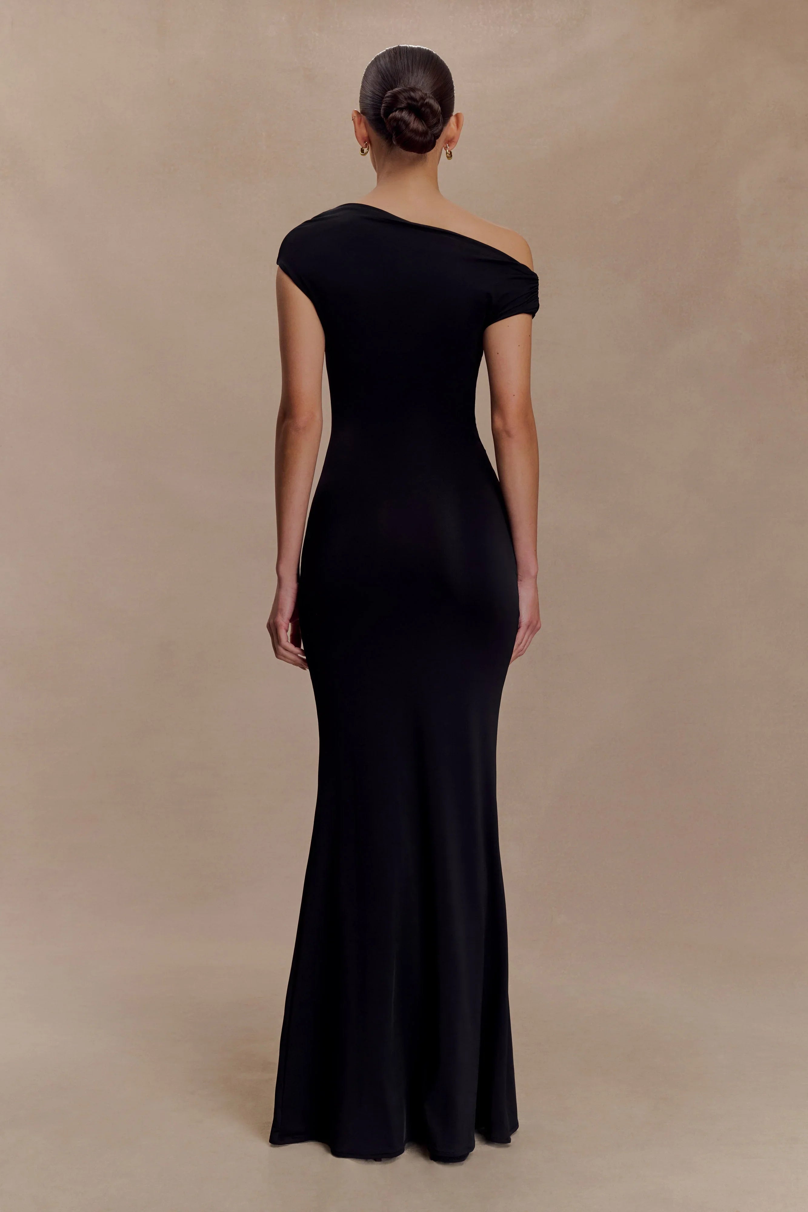 Kinsley Slinky Maxi Dress With Hardware Black