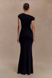 Kinsley Slinky Maxi Dress With Hardware Black
