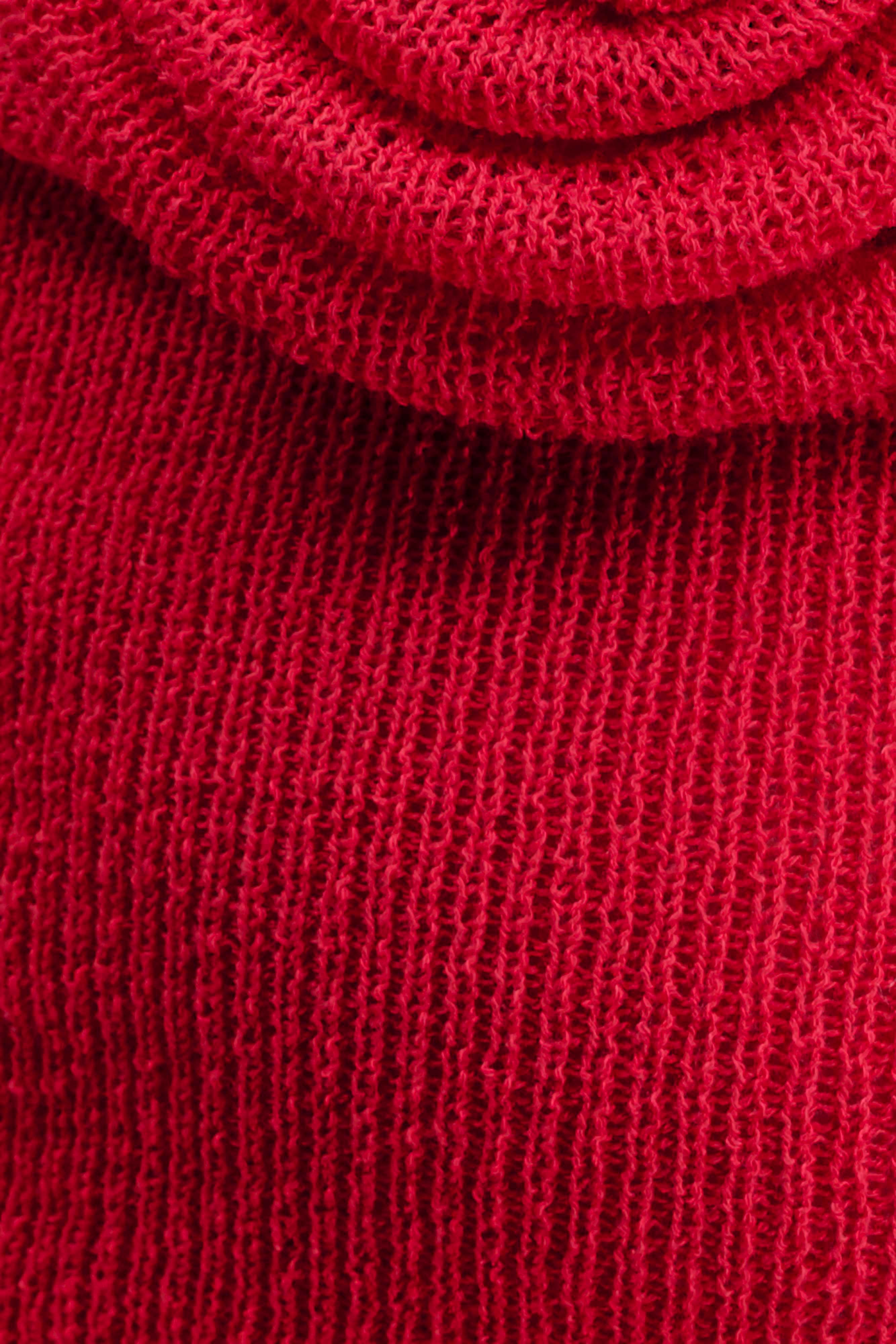 Samira Halter Knit Twist Top Red