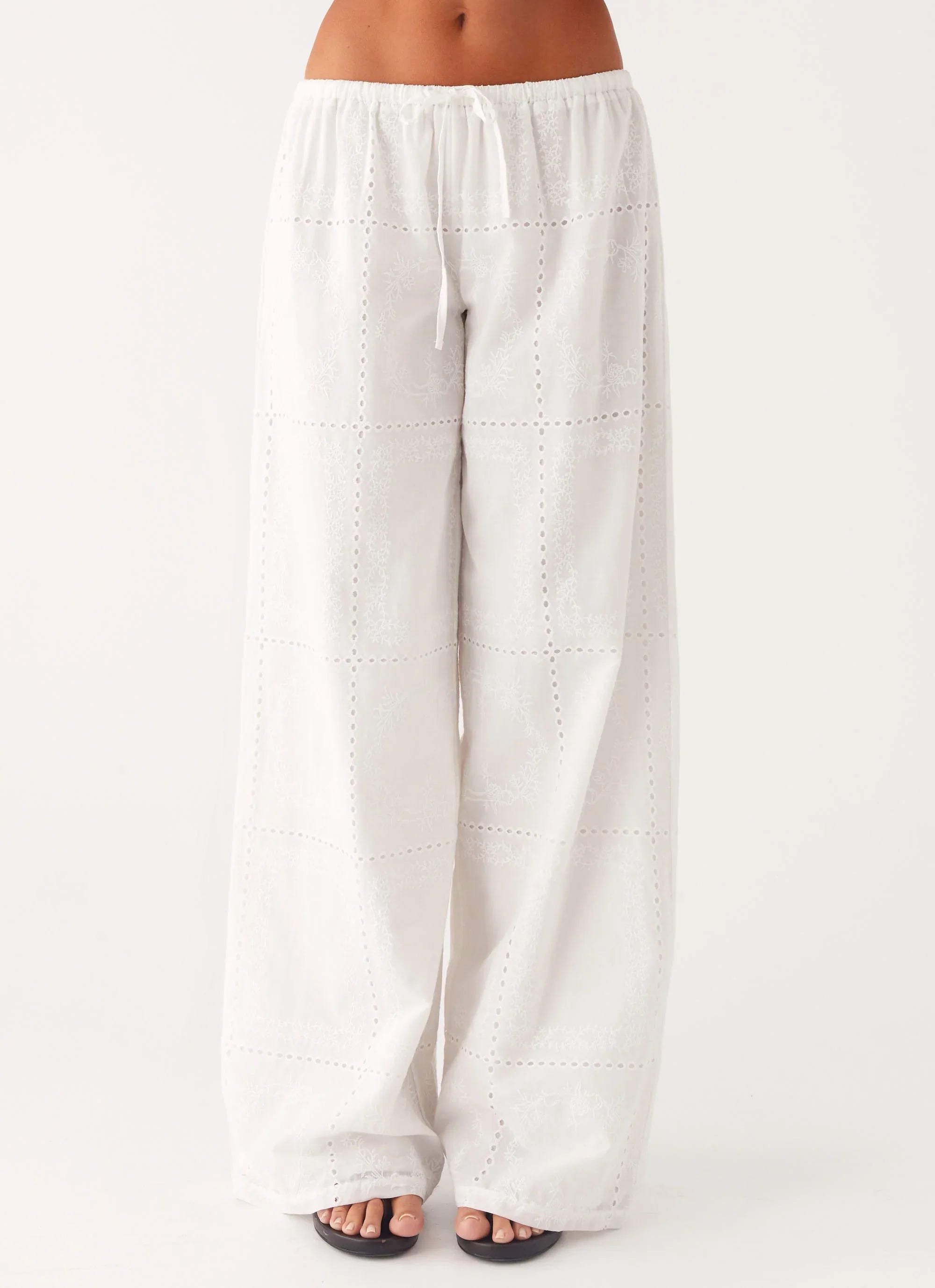 Bille Low Rise Pants White