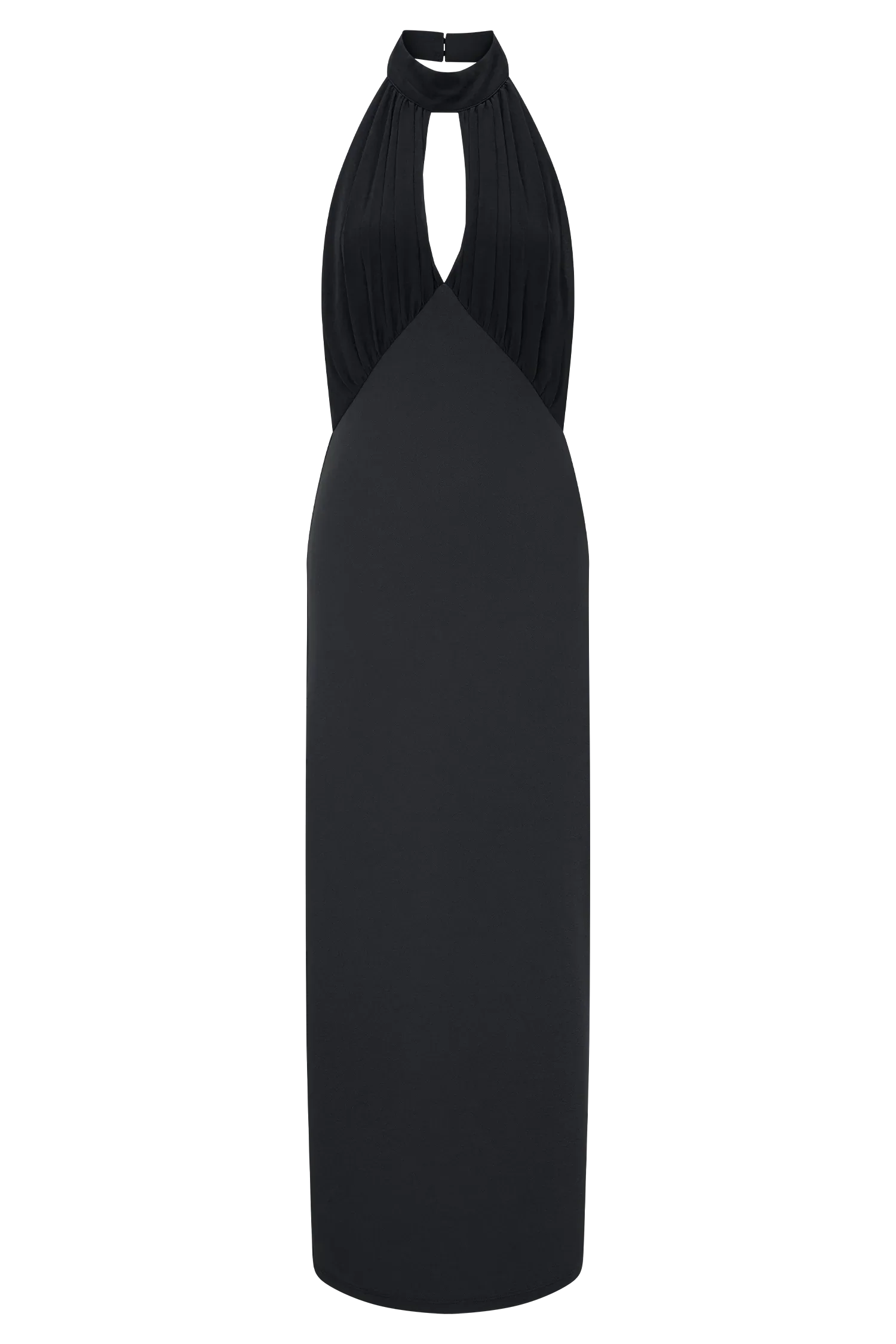 Mierah Halter Midi Dress Black