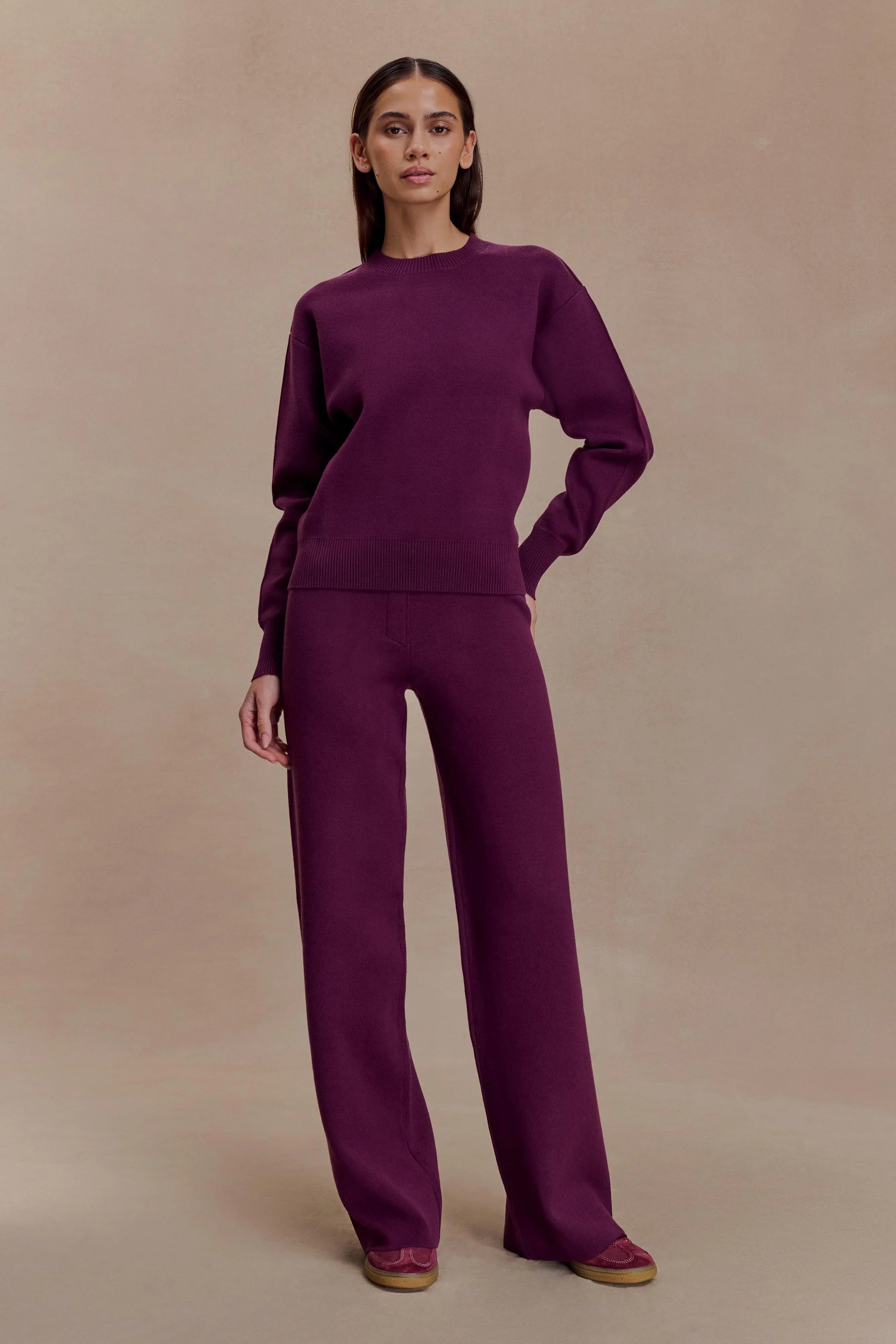 Lauren Knit Trouser Plum