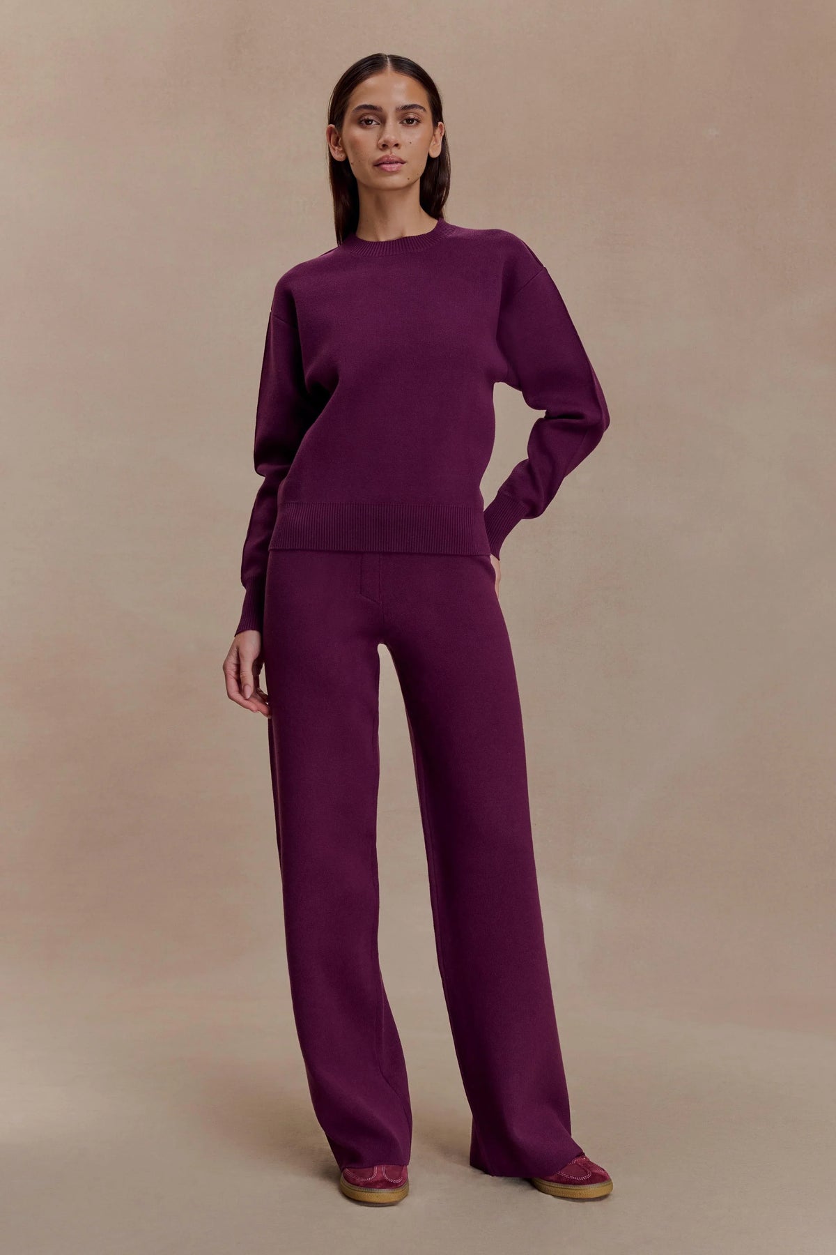 Lauren Knit Trouser Plum