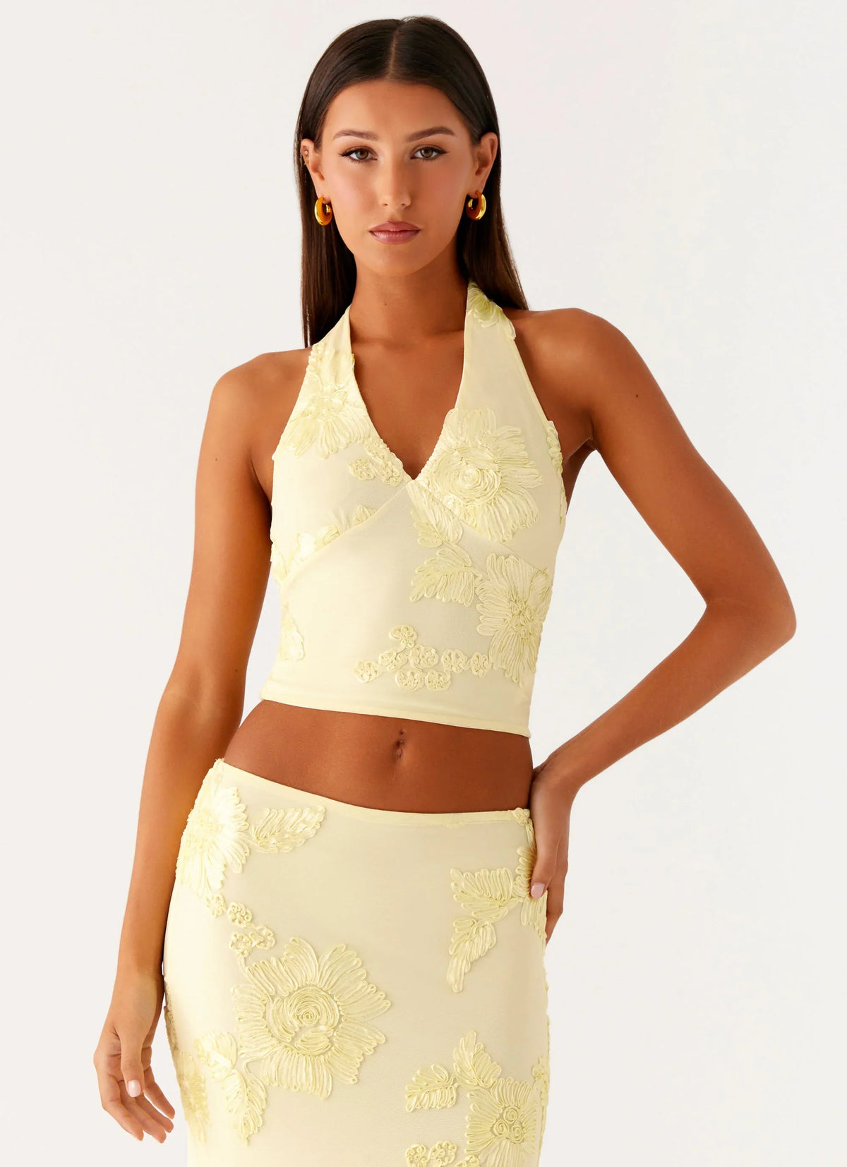 Radiate Halterneck Top Yellow