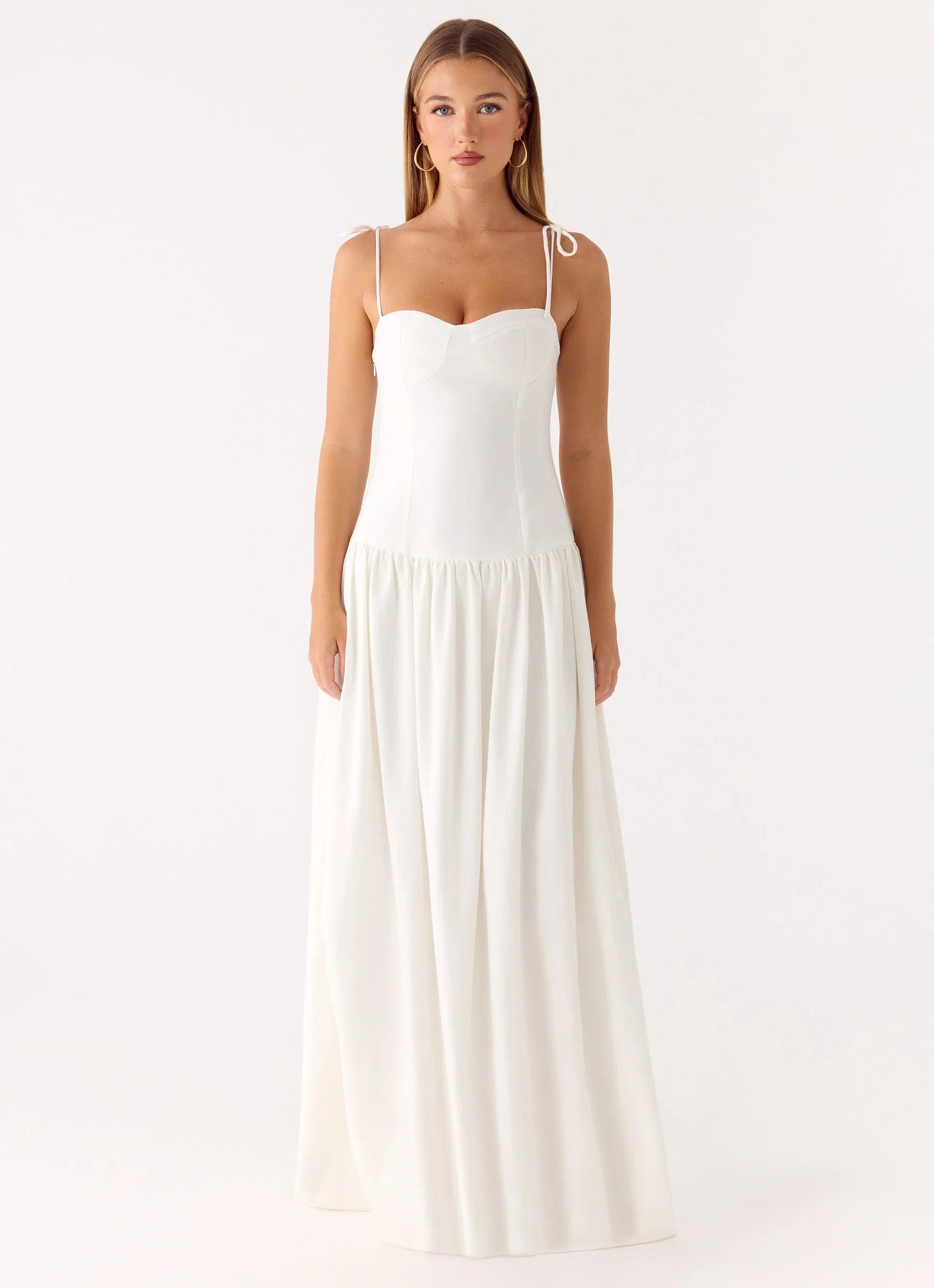 Giovanna Linen Maxi Dress White