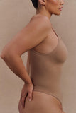 Alyssa Backless Shapewear Bodysuit Latte