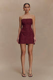Andy Faux Suede Mini Dress Wine