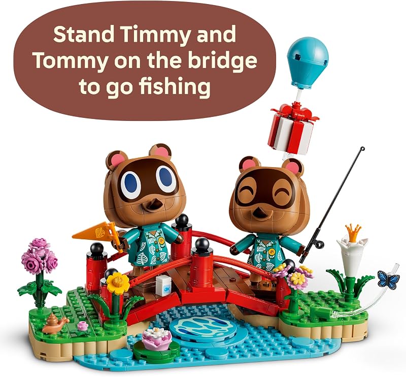 LEGO Animal Crossing Timmy Tommys Fun Day Out 77059 Collectible Building Toy for Girls Boys Ages 10 Display for Kids Bedroom or Book Shelf 513 pieces Gift for Birthdays