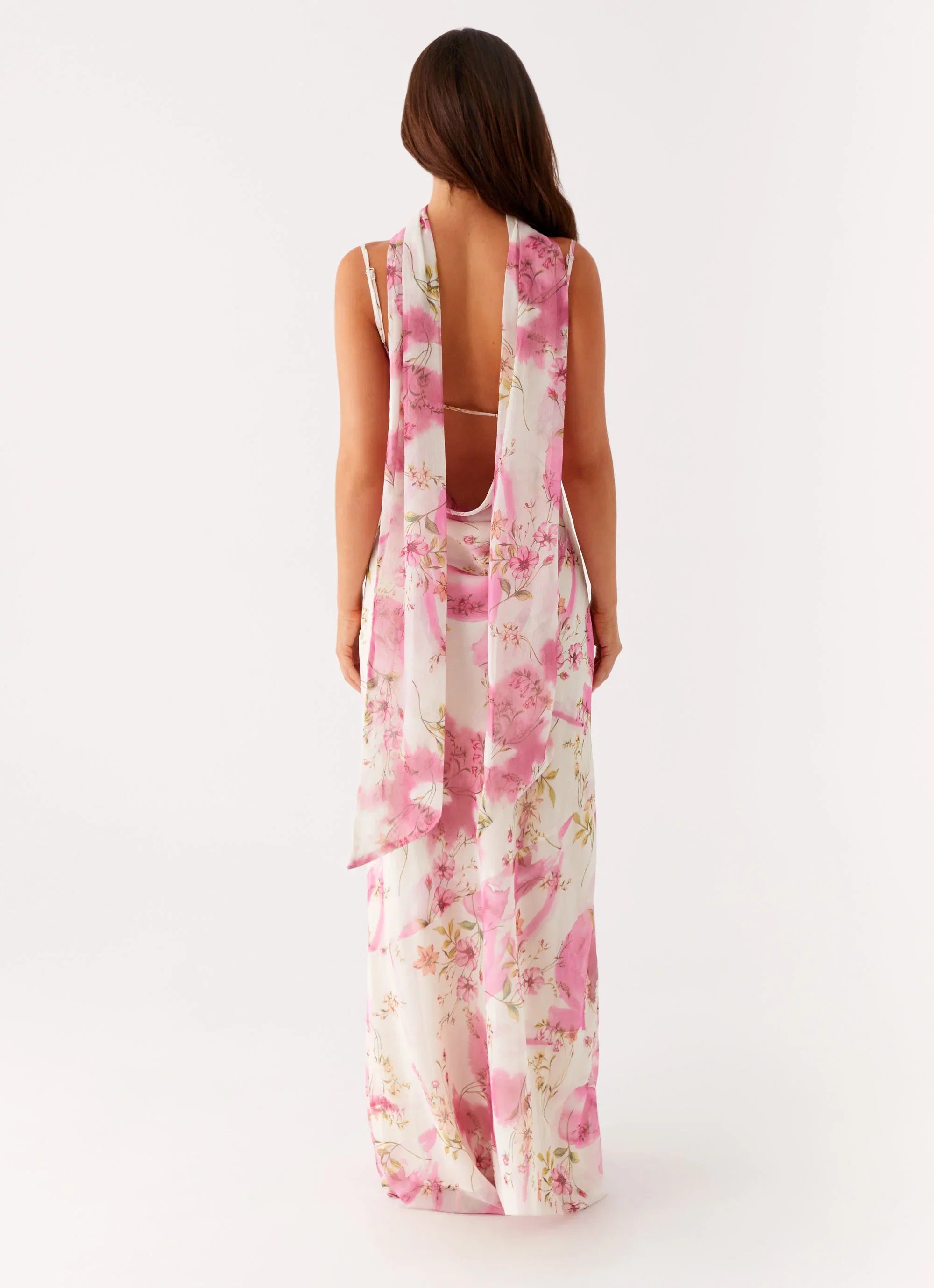 Spencer Maxi Dress Ivory Floral Print