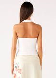Nera Halter Top White