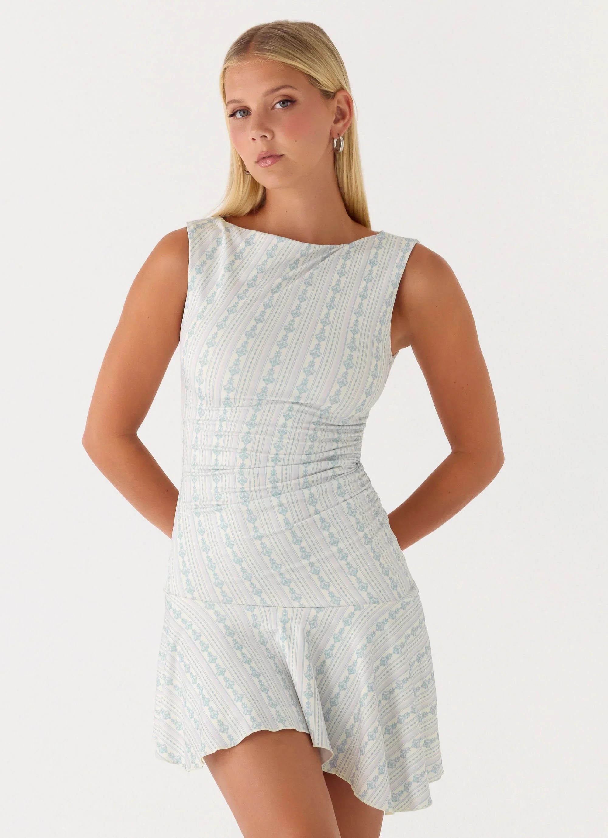 Summer Delight Mini Dress Vintage Stripe