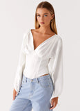 Jennifer Long Sleeve Corset Ivory