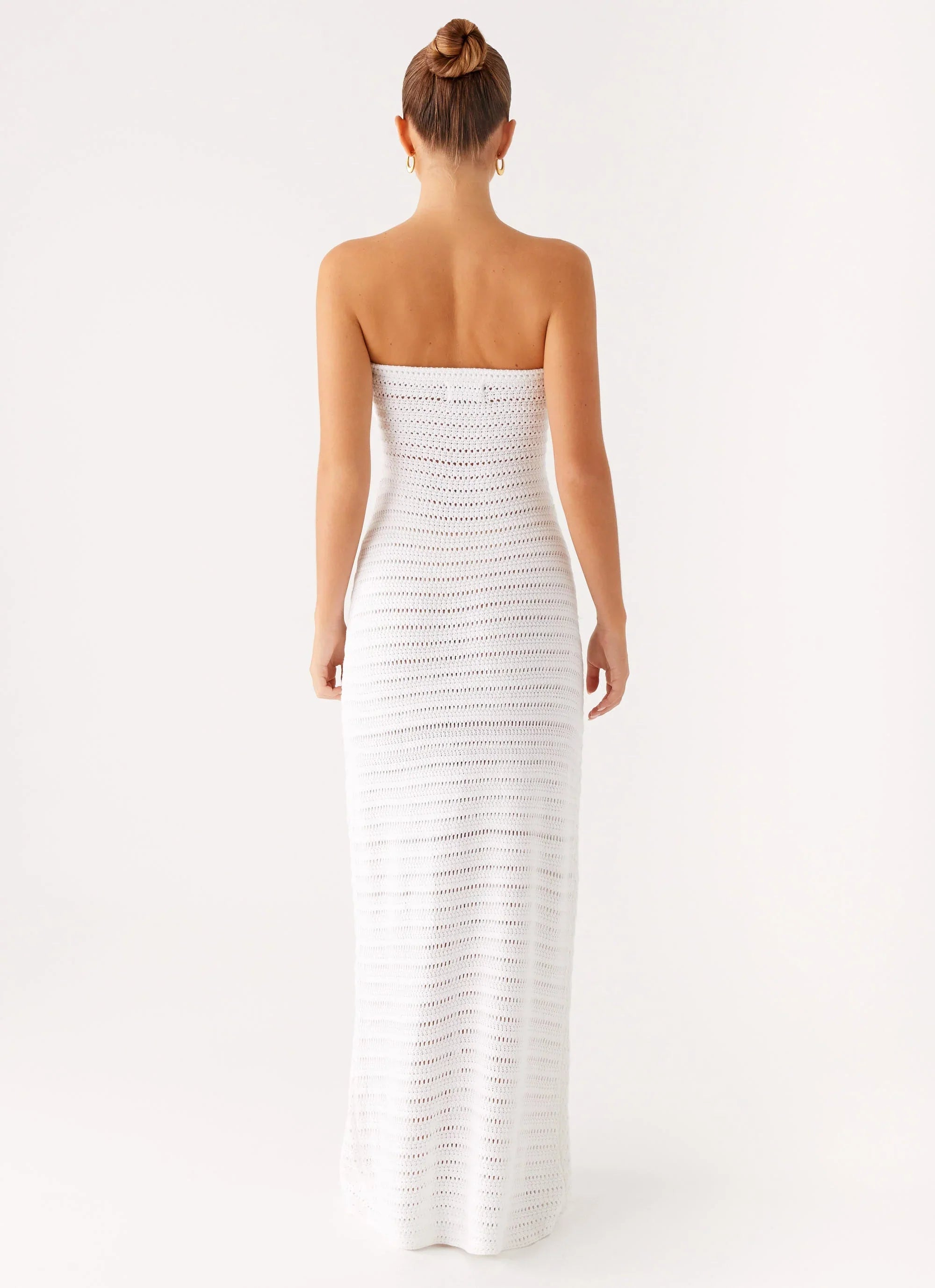 Diaz Crochet Maxi Dress White
