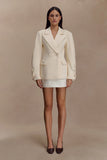 Gina Suiting Mini Skirt Ivory
