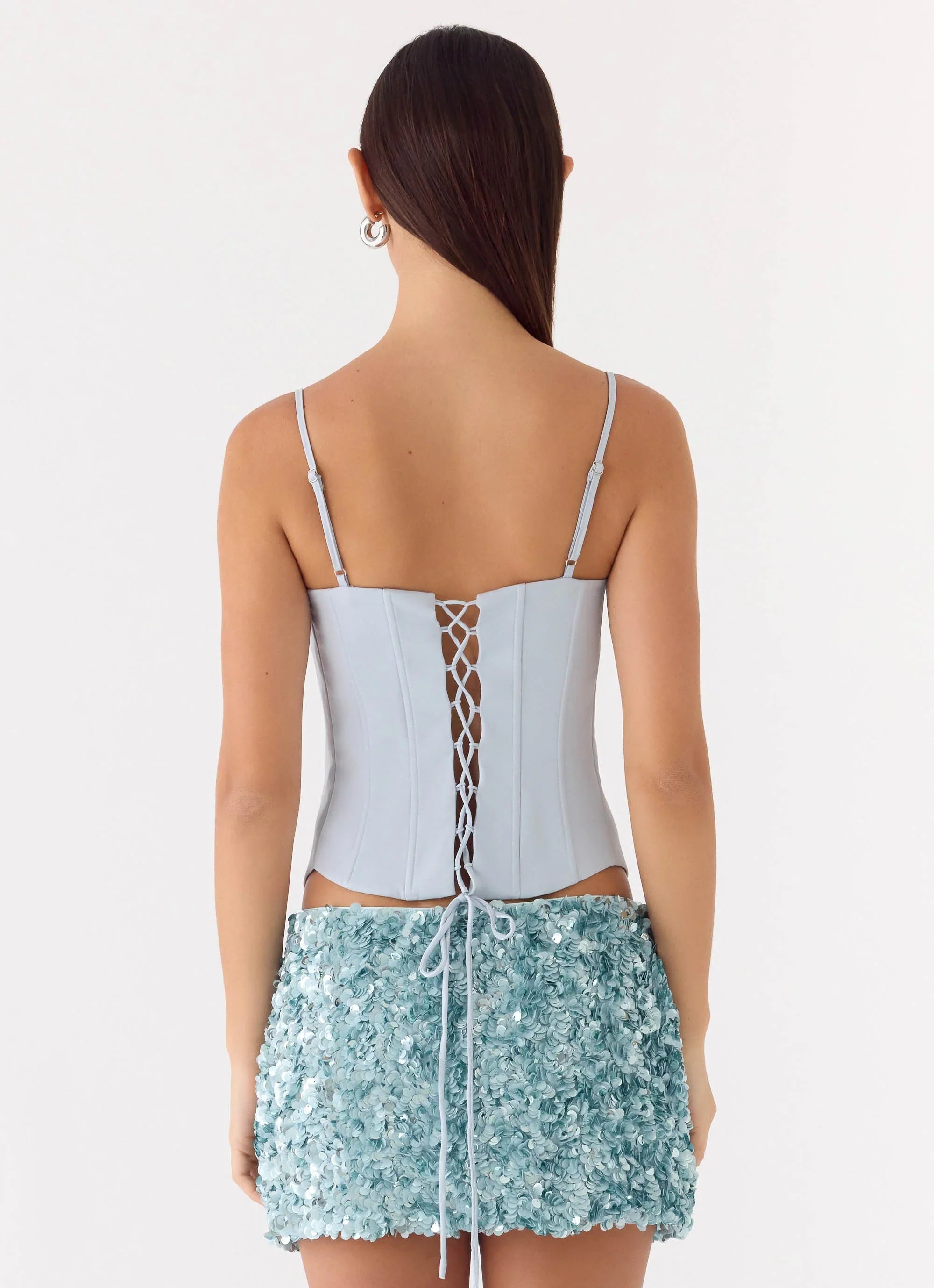 Ania Corset Top Blue