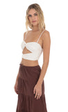 Cutout Top in White