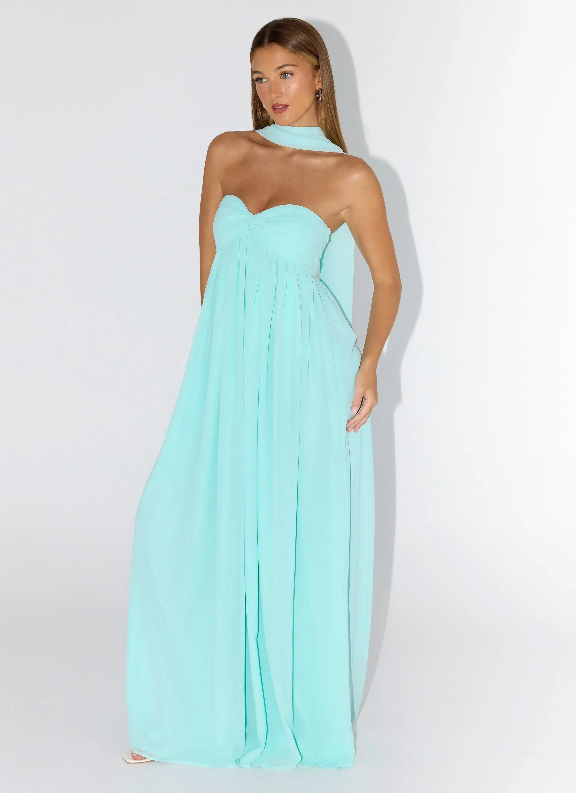 Celestino Scarf Maxi Dress Aqua