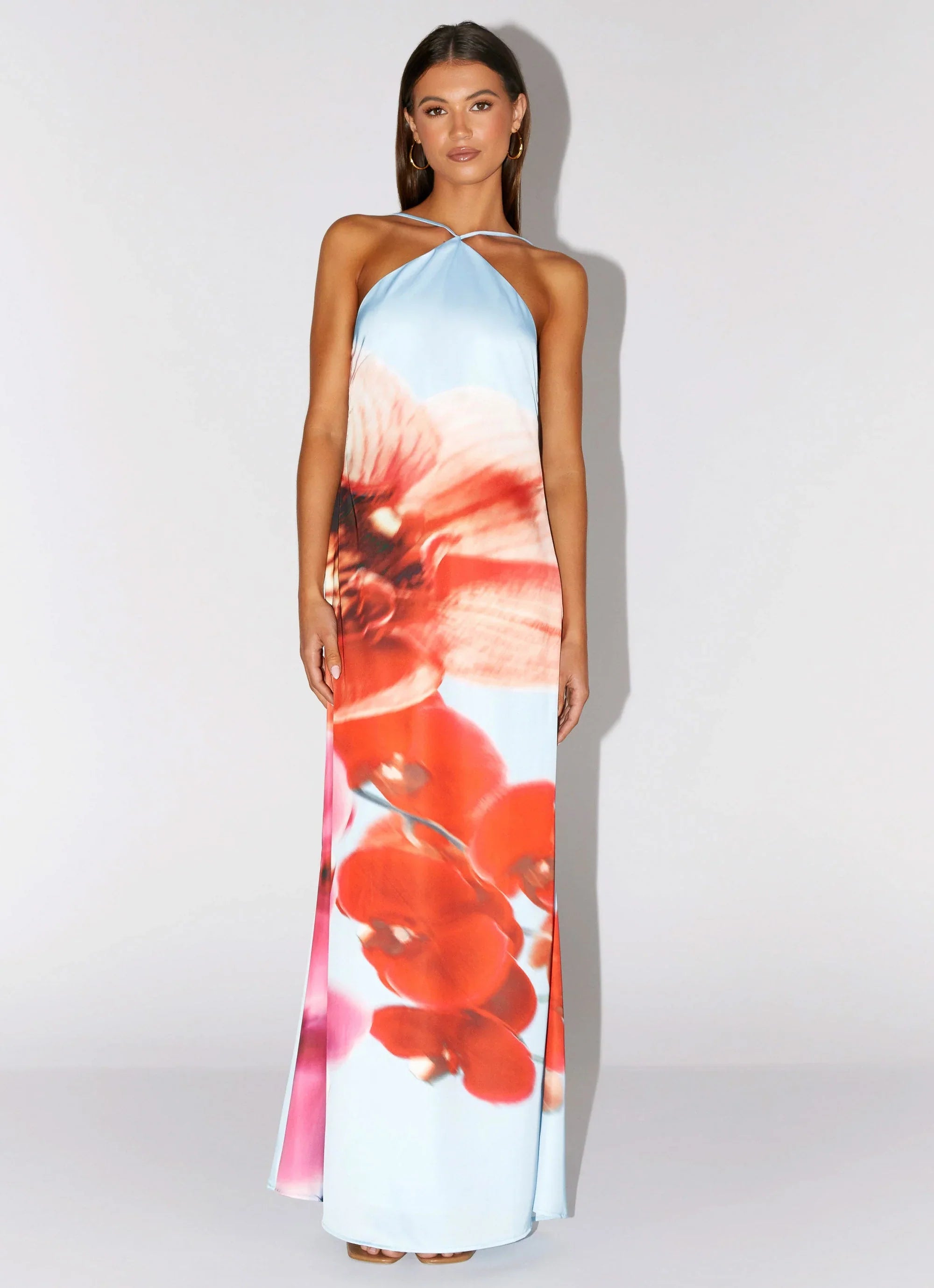 Chloe Maxi Dress Turquoise Bloom