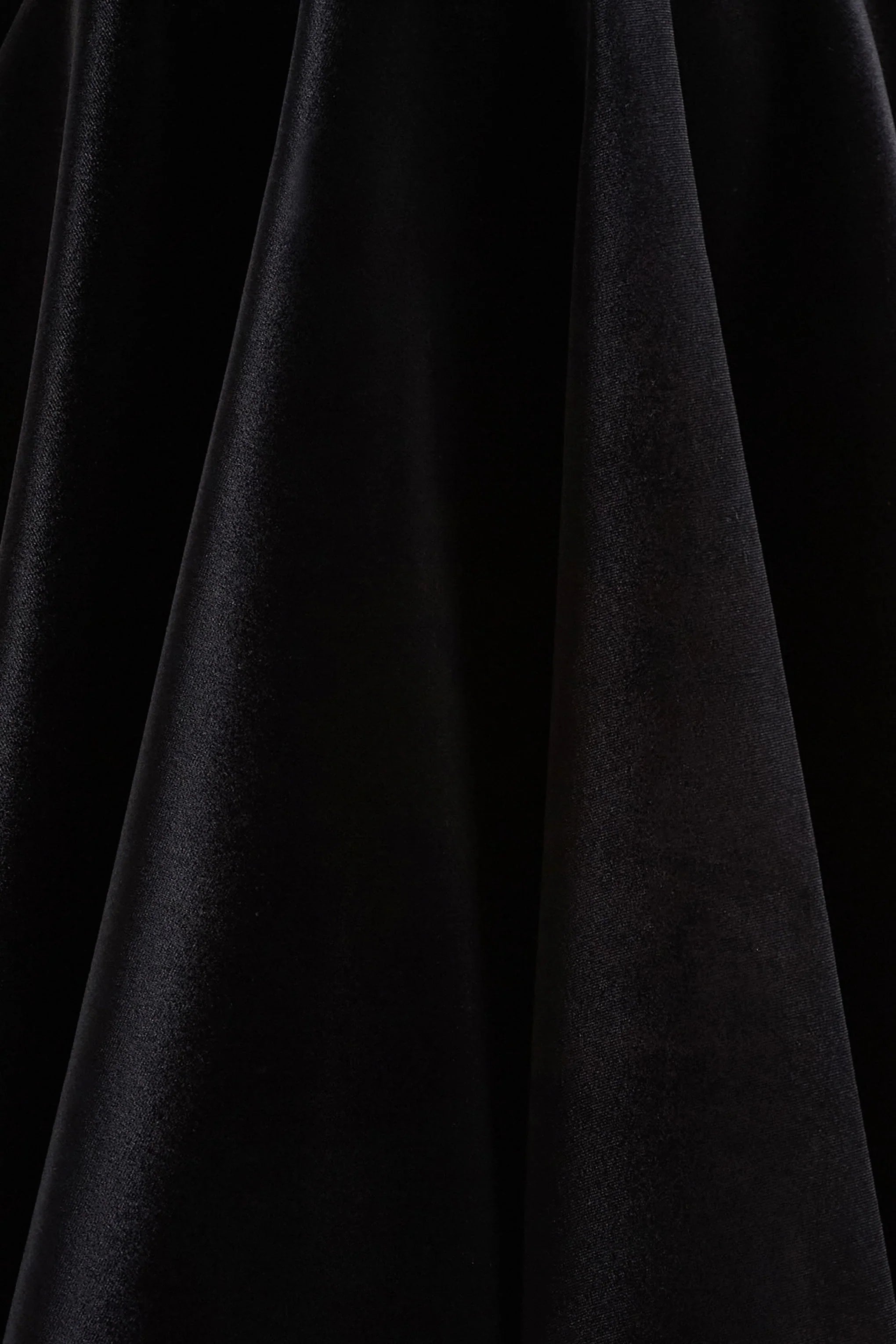 Priya Black Velvet Mini Dress With Puff Sleeves
