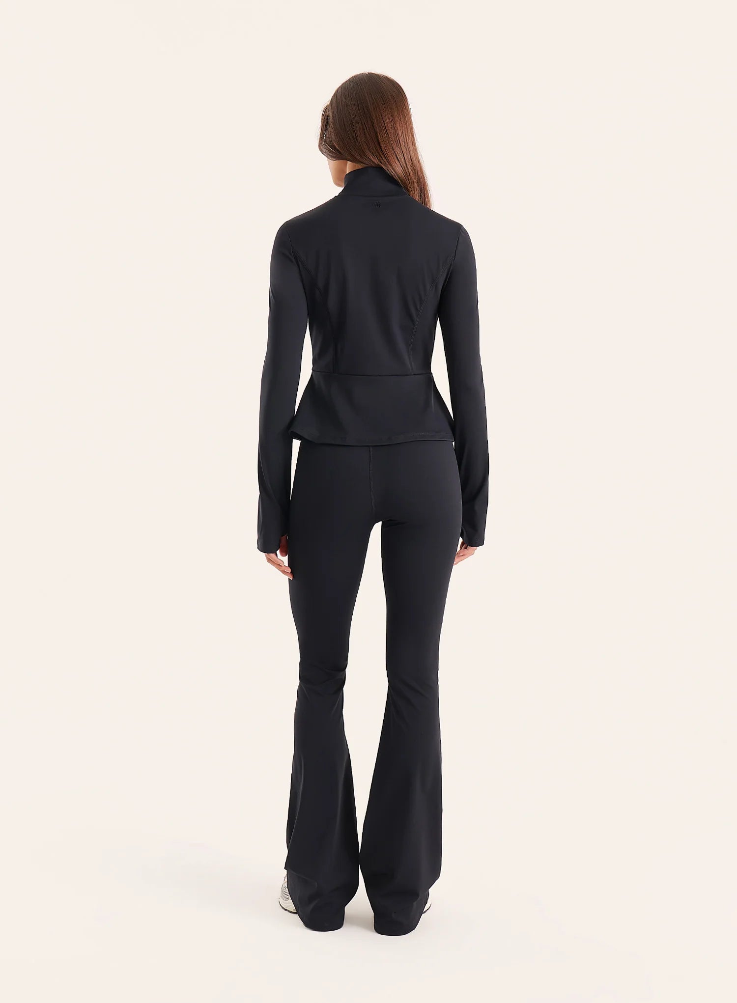 Black High Waisted Flared Yoga Pants
