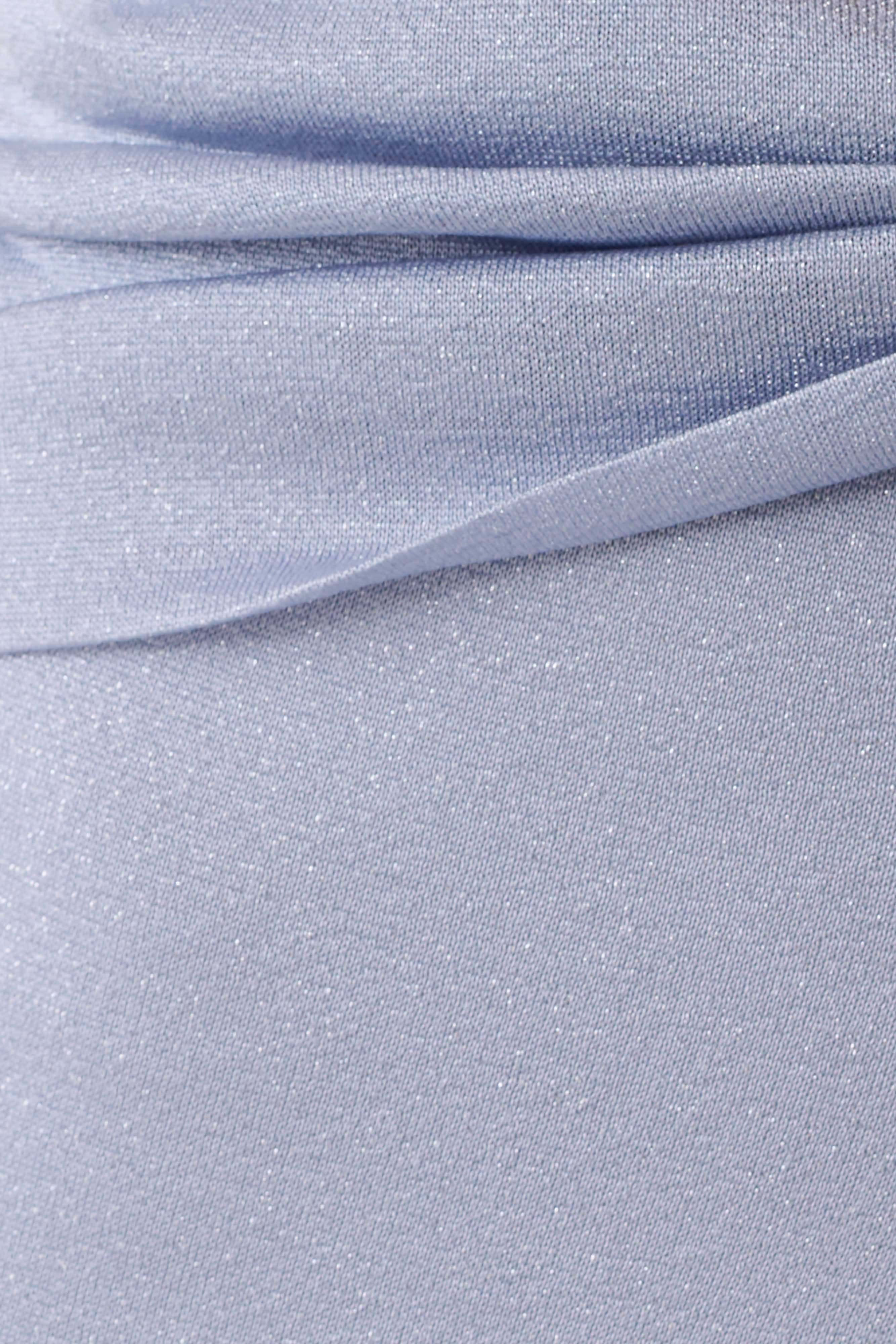 Adrienne Lurex Knot Maxi Skirt Pastel Blue