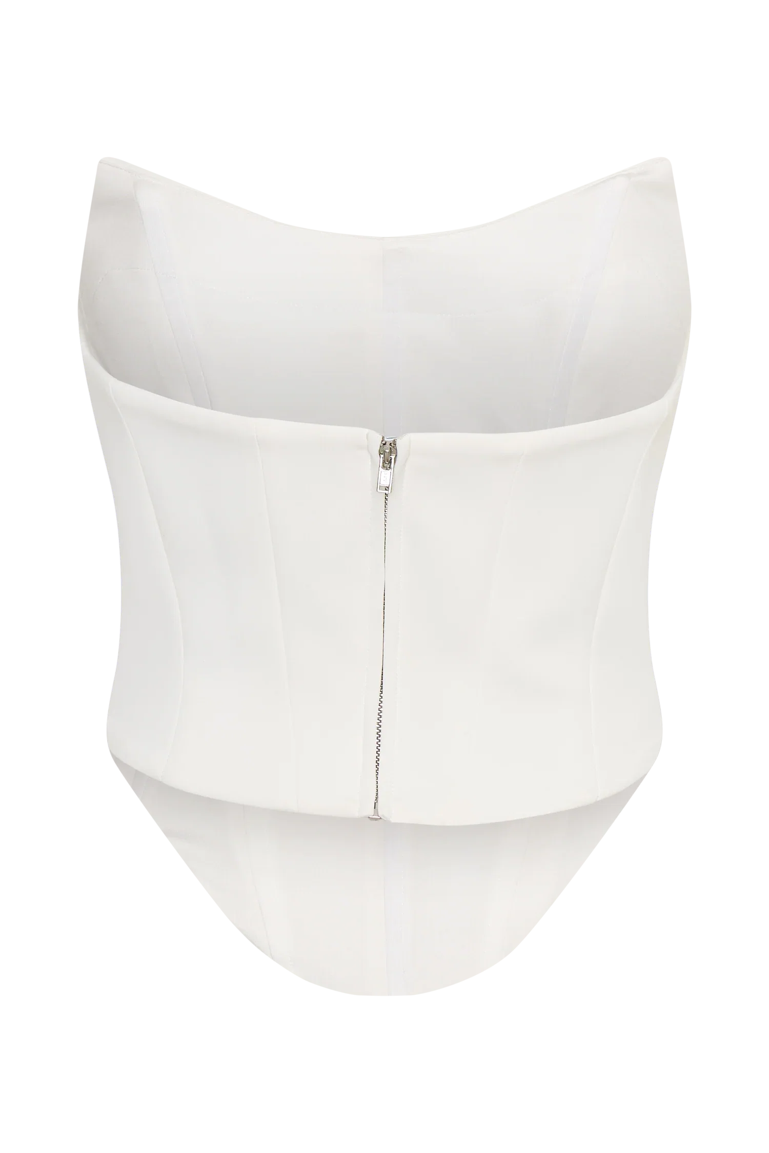 Karina Strapless Scuba Corset White