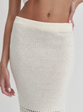 Cream Knitted Maxi Skirt
